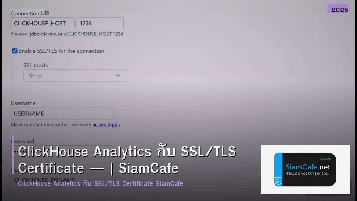 clickhouse analytics ssl tls certificate