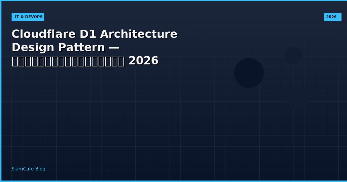 cloudflare d1 architecture design pattern