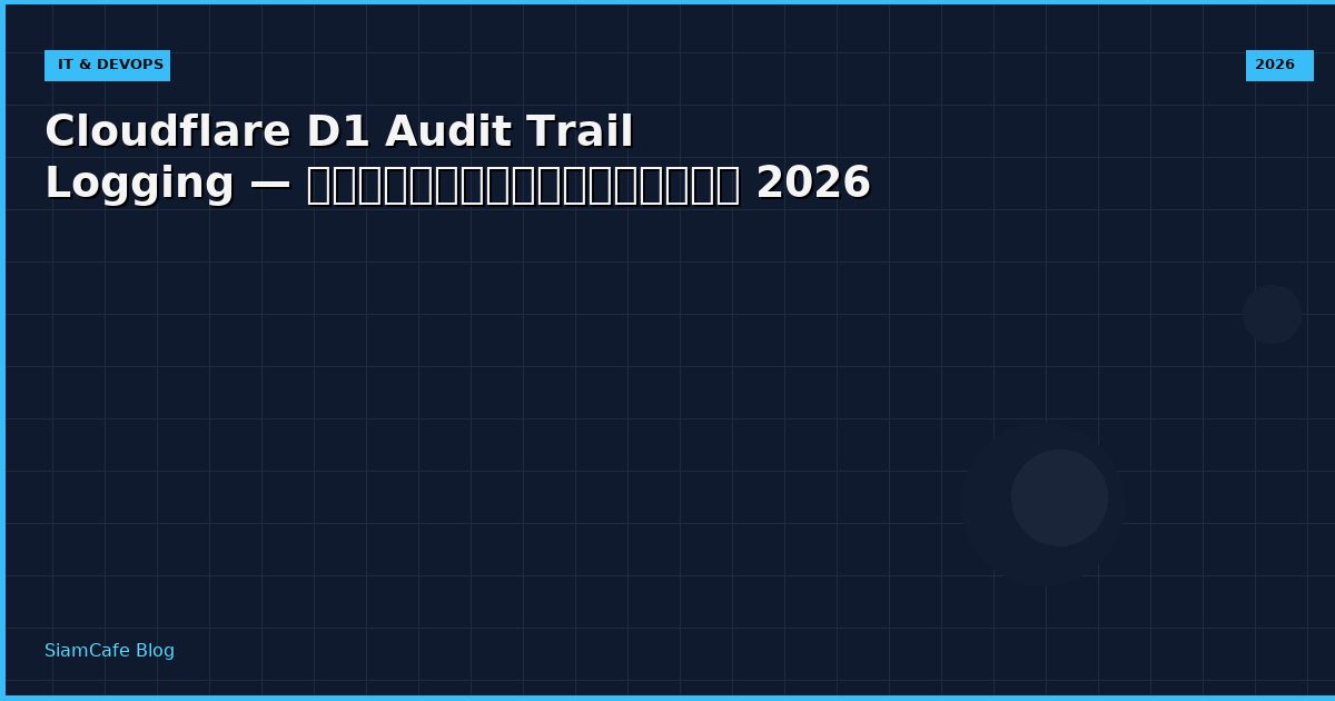 cloudflare d1 audit trail logging