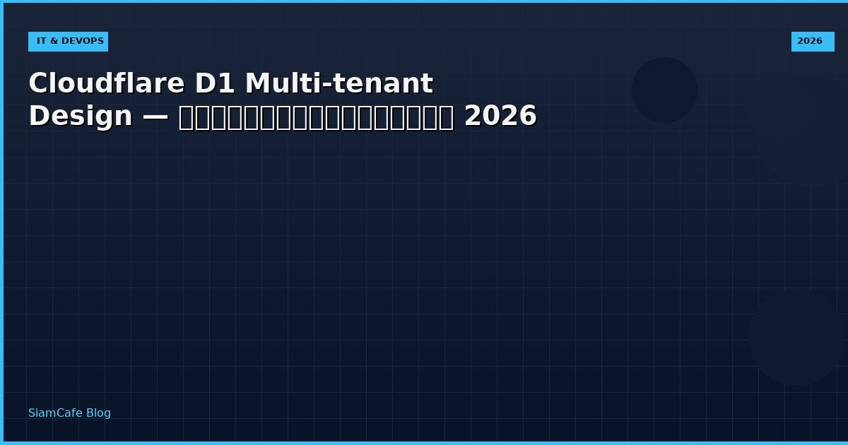 cloudflare d1 multi tenant design