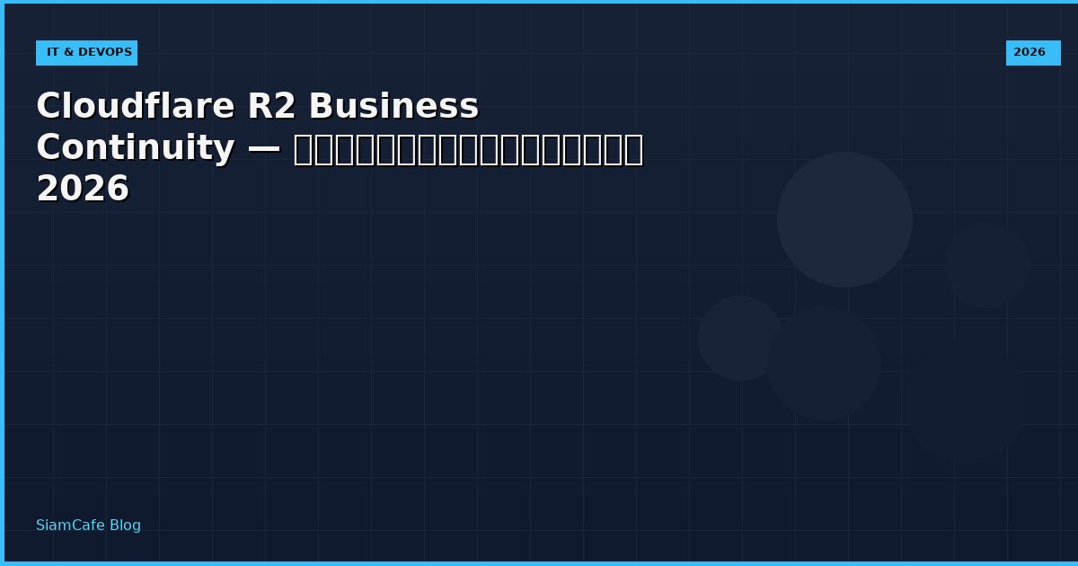 cloudflare r2 business continuity