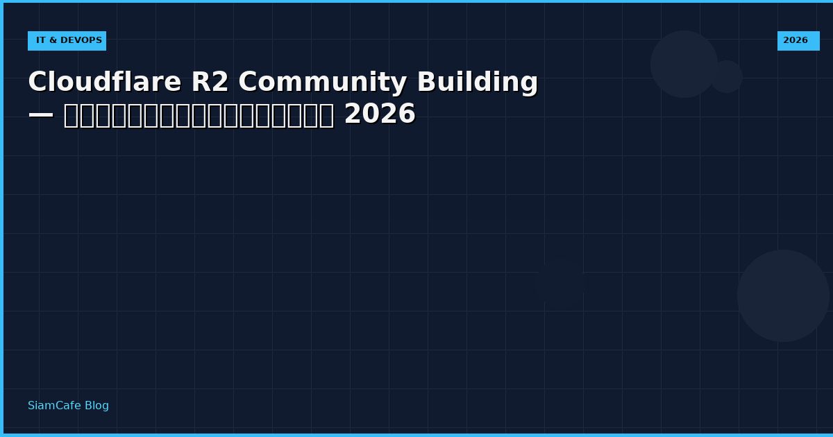 cloudflare r2 community building