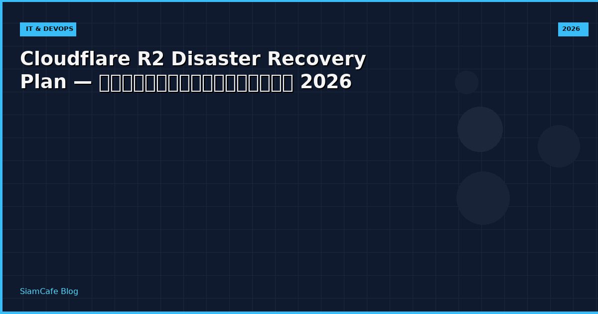 Cloudflare R2 Disaster Recovery Plan — คู่มือฉบับสมบูรณ์ 2026