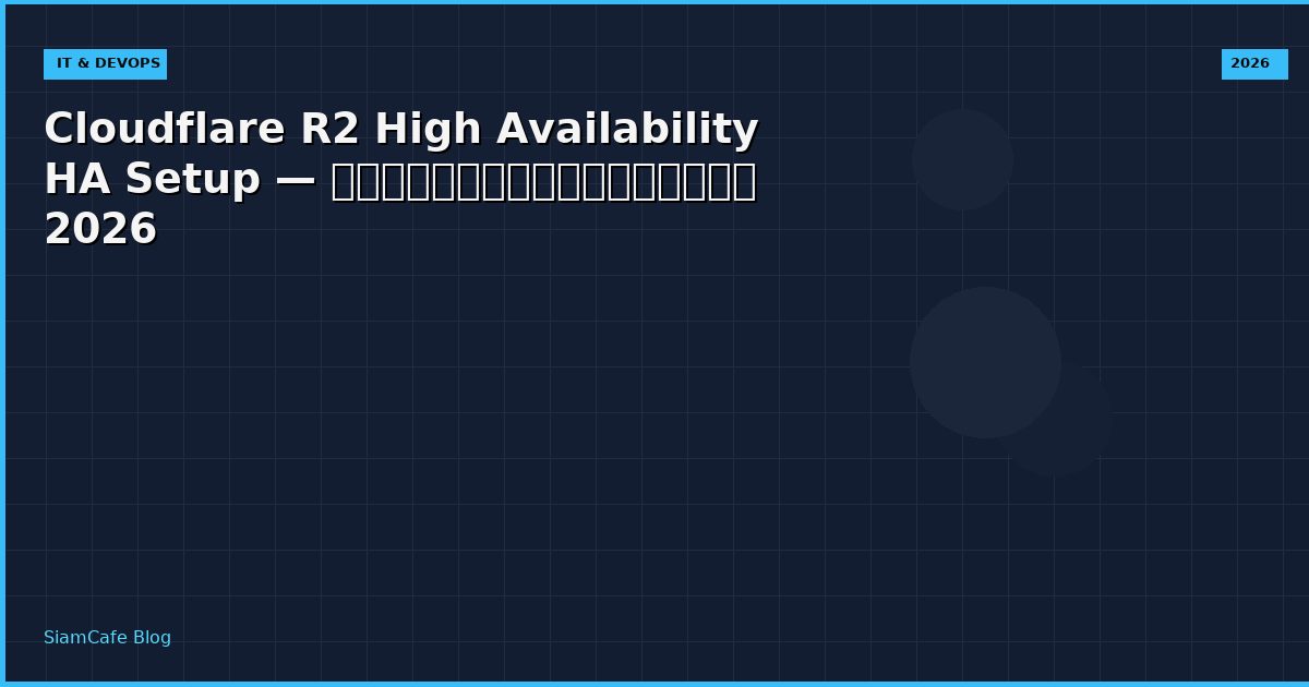 cloudflare r2 high availability ha setup