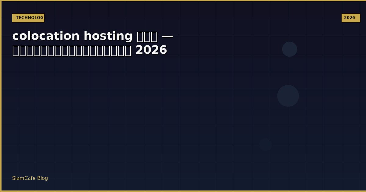 colocation hosting คอ