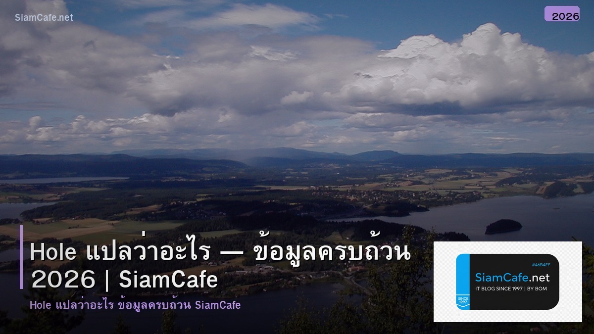 hole แปลวา