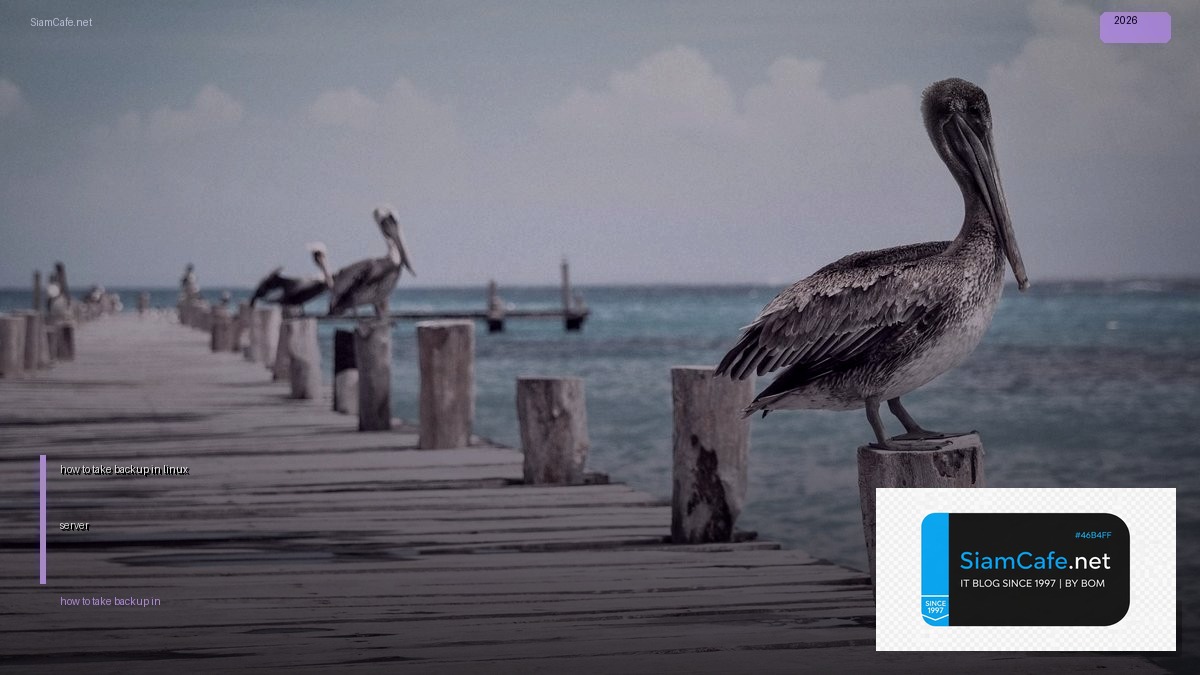 how to take backup in linux server | SiamCafe Blog
