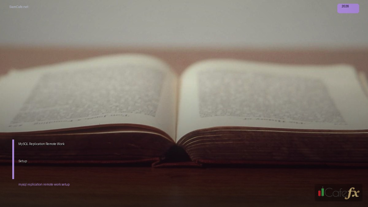 MySQL Replication Remote Work Setup | SiamCafe Blog