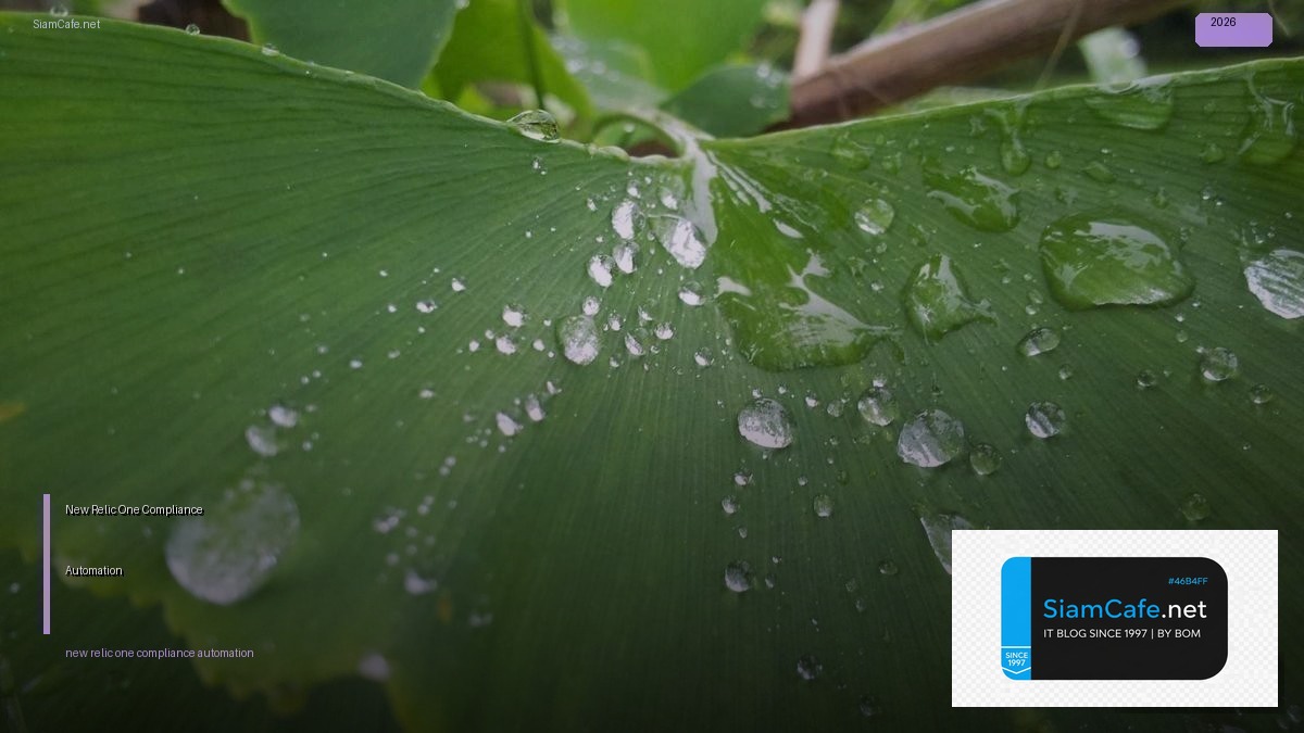 New Relic One Compliance Automation | SiamCafe Blog