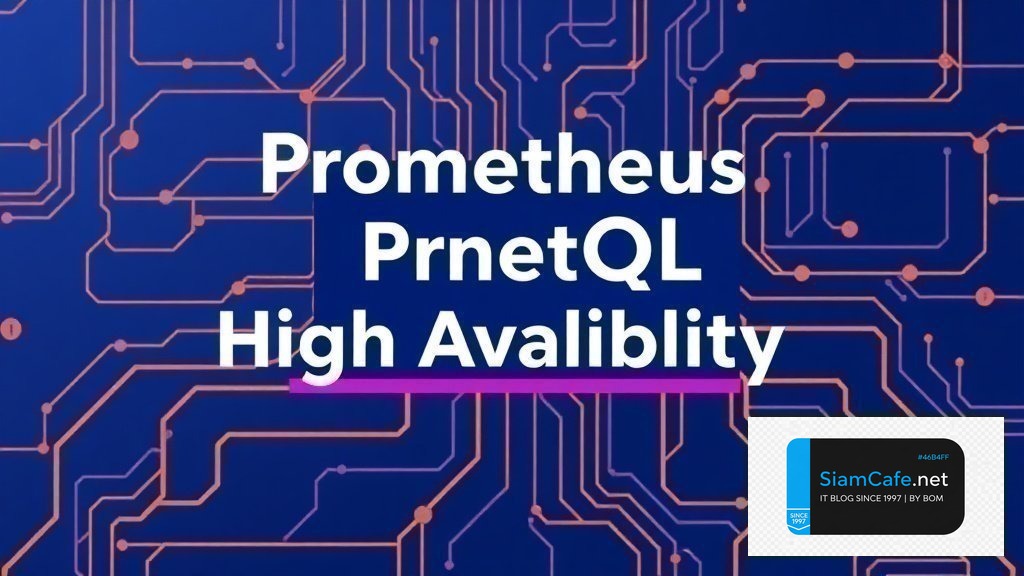 Prometheus PromQL High Availability HA Setup | SiamCafe Blog