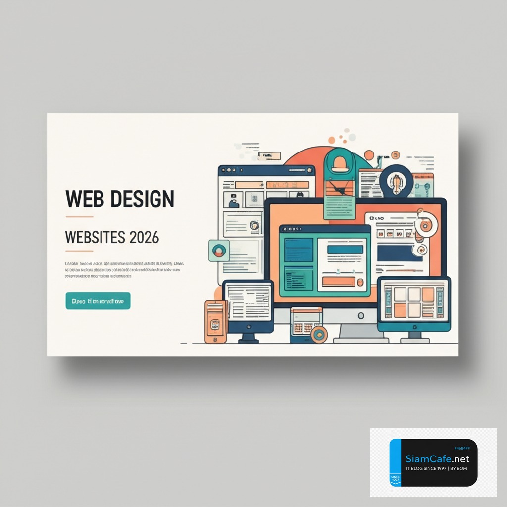 Web Design Websites 2026 — เว็บไซต์แรงบันดาลใจและเครื่องมือสำหรับนักออกแบบเว็บ | SiamCafe Blog - ภาพประกอบบทความ