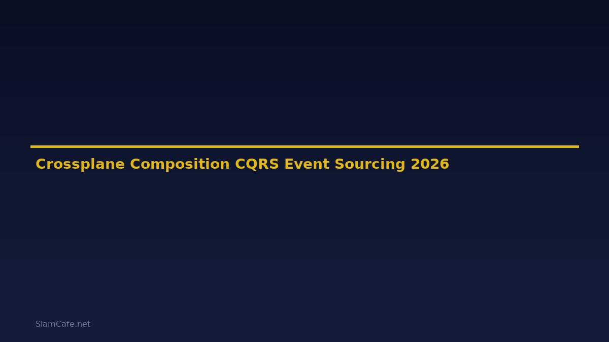 Crossplane Composition CQRS Event Sourcing — คู่มือฉบับสมบูรณ์ 2026