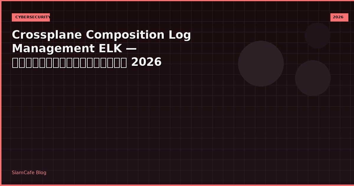 Crossplane Composition Log Management ELK — คู่มือฉบับสมบูรณ์ 2026