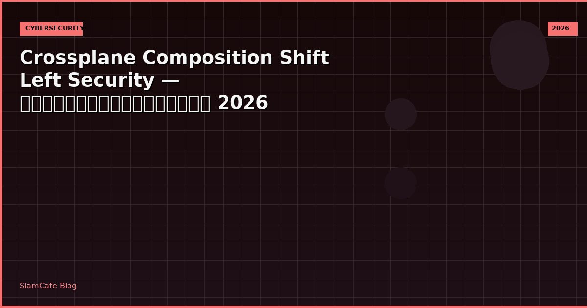 Crossplane Composition Shift Left Security — คู่มือฉบับสมบูรณ์ 2026