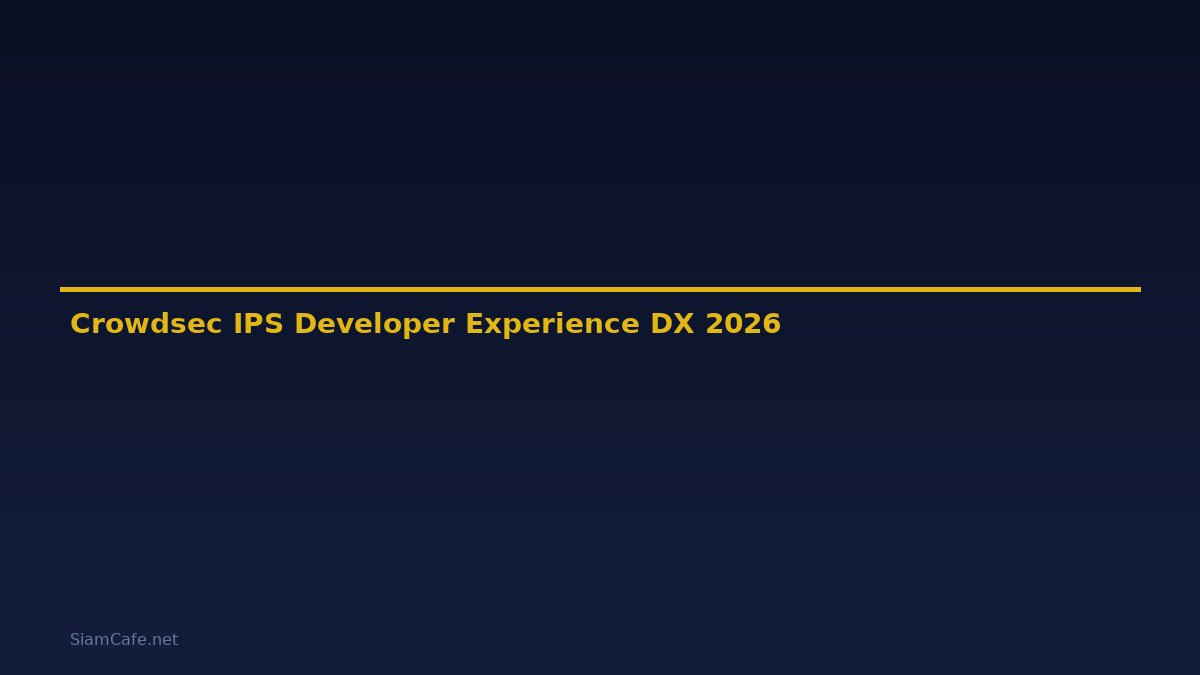 Crowdsec IPS Developer Experience DX — คู่มือฉบับสมบูรณ์ 2026