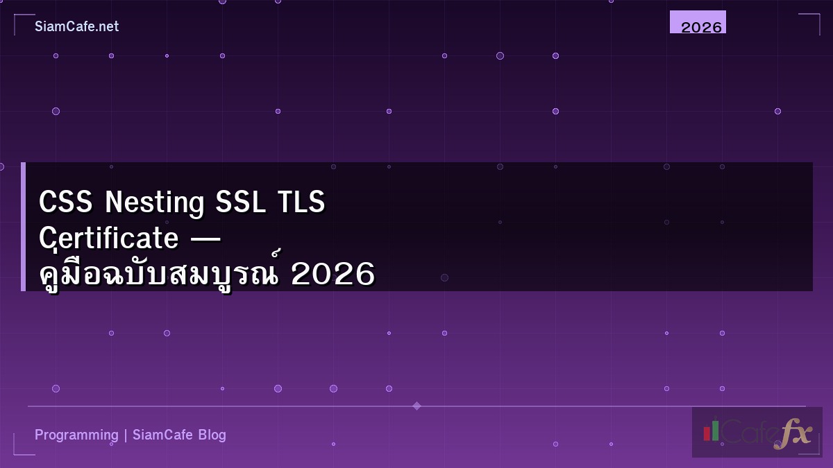 CSS Nesting SSL TLS Certificate — คู่มือฉบับสมบูรณ์ 2026