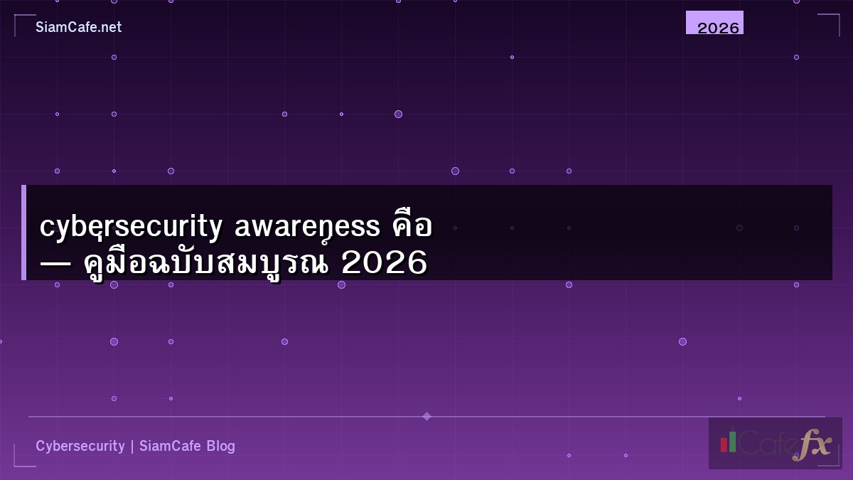 cybersecurity awareness คือ — คู่มือฉบับสมบูรณ์ 2026