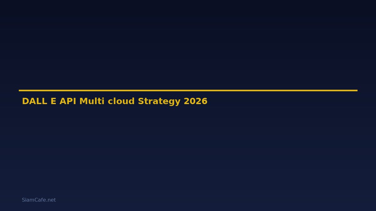 DALL-E API Multi-cloud Strategy — คู่มือฉบับสมบูรณ์ 2026