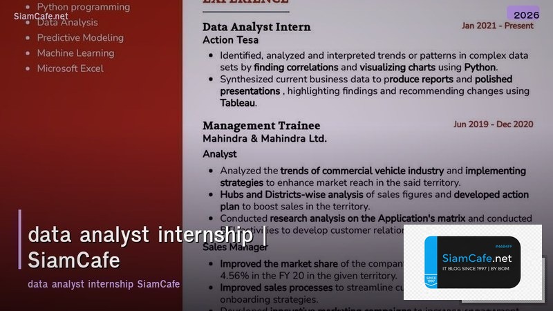 data analyst internship