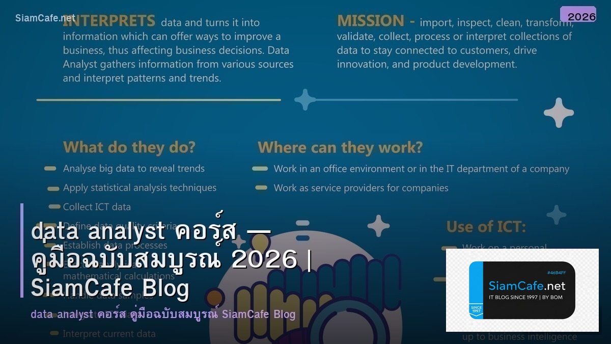 data analyst ทา อะไรบาง