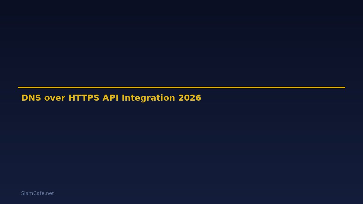 DNS over HTTPS API Integration เชื่อมต่อระบบ — คู่มือฉบับสมบูรณ์ 2026
