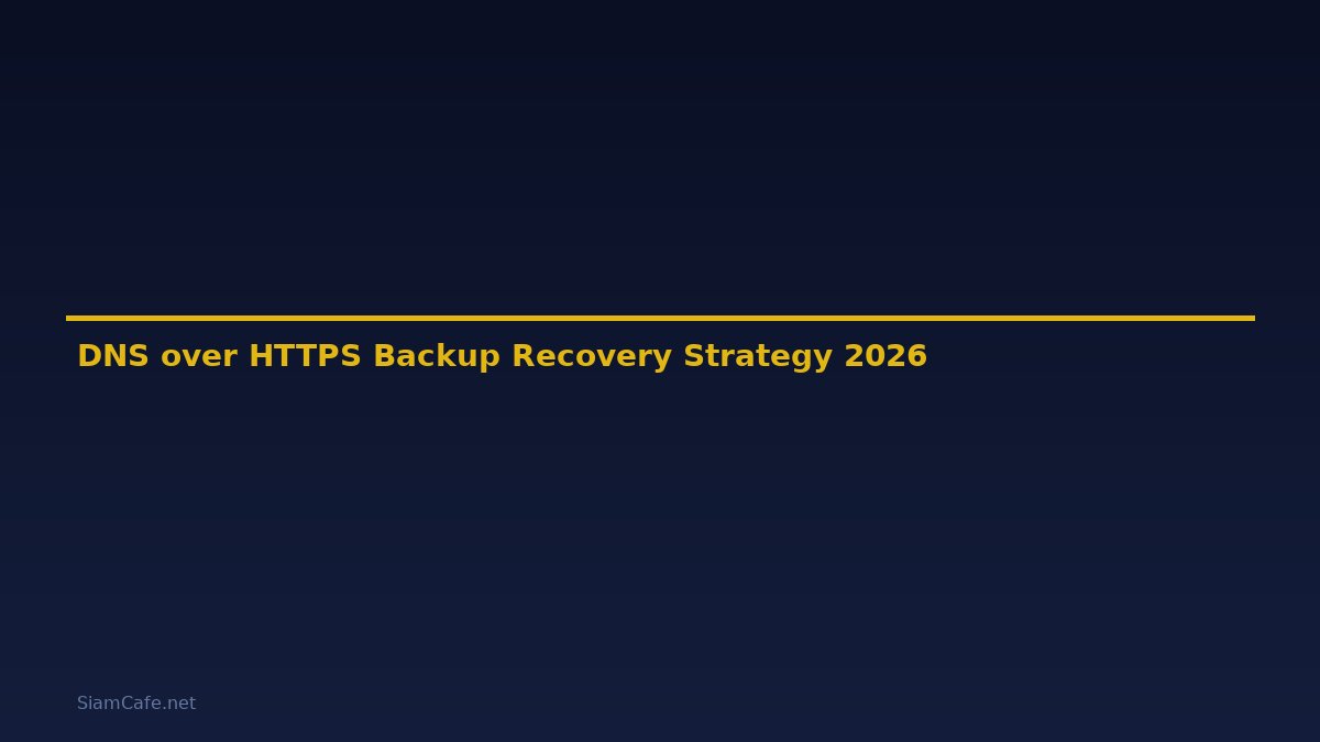 DNS over HTTPS Backup Recovery Strategy — คู่มือฉบับสมบูรณ์ 2026