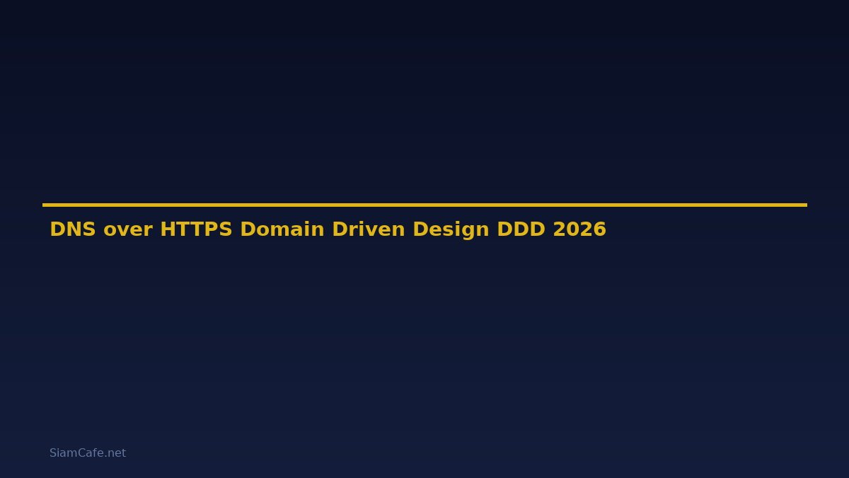DNS over HTTPS Domain Driven Design DDD — คู่มือฉบับสมบูรณ์ 2026