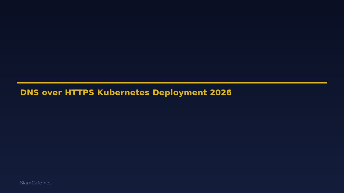 DNS over HTTPS Kubernetes Deployment — คู่มือฉบับสมบูรณ์ 2026