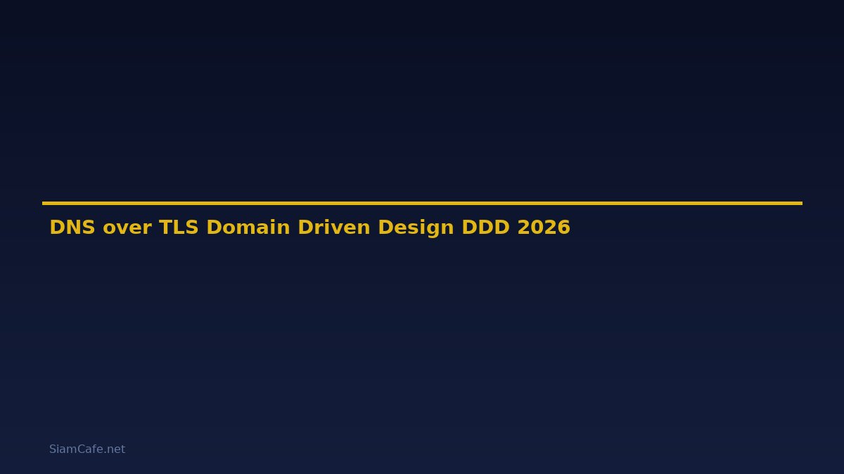 DNS over TLS Domain Driven Design DDD — คู่มือฉบับสมบูรณ์ 2026