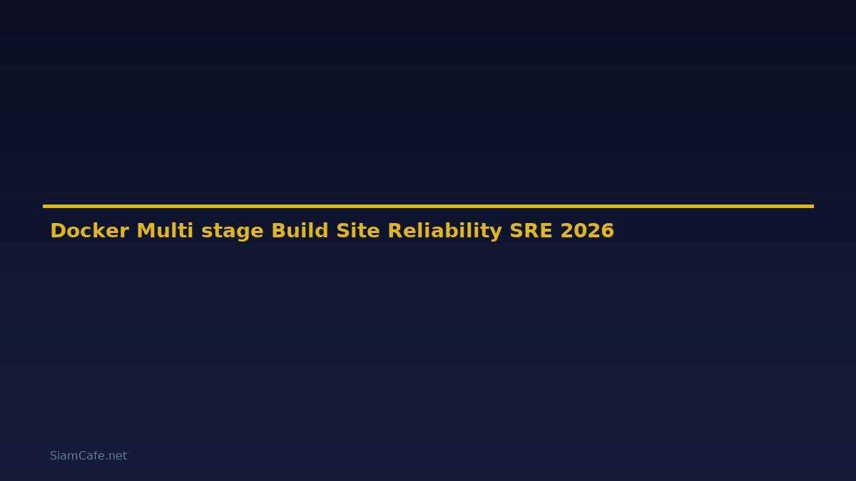 Docker Multi-stage Build Site Reliability SRE — คู่มือฉบับสมบูรณ์ 2026