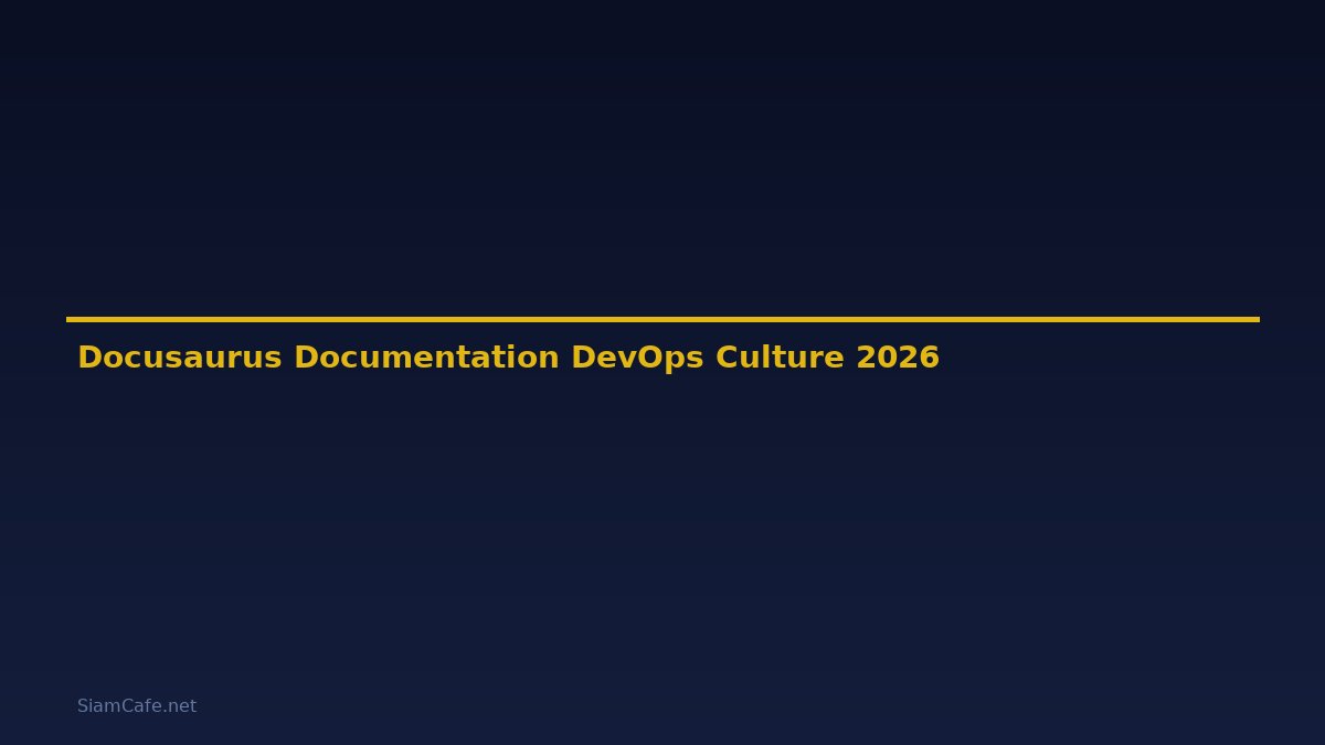 Docusaurus Documentation DevOps Culture — คู่มือฉบับสมบูรณ์ 2026