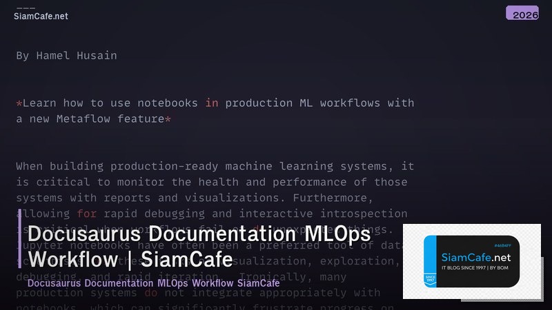 docusaurus documentation mlops workflow