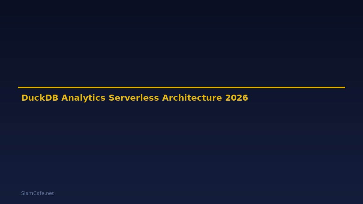 DuckDB Analytics Serverless Architecture — คู่มือฉบับสมบูรณ์ 2026