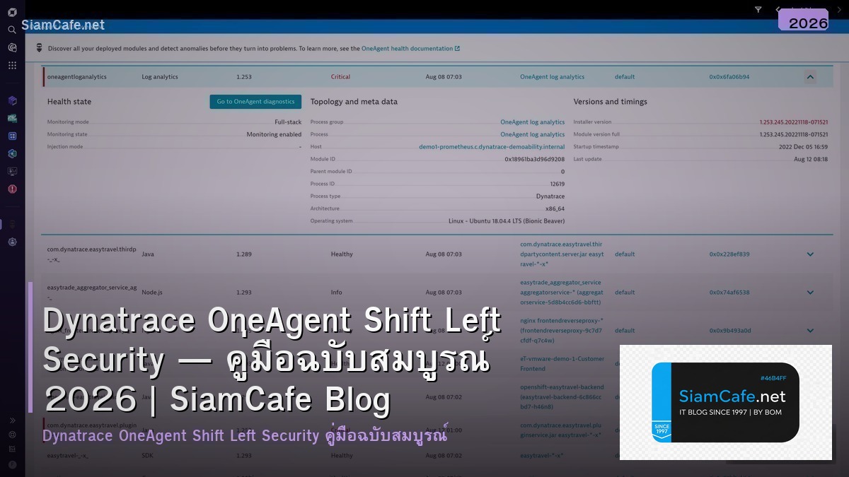 dynatrace oneagent shift left security