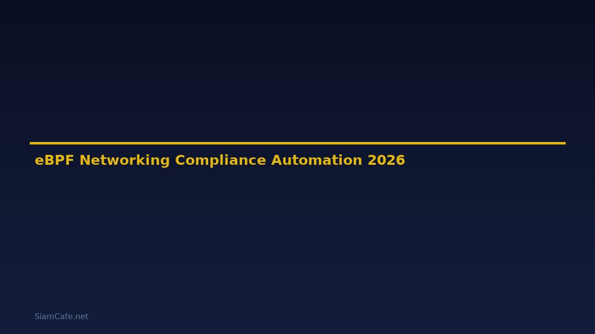 eBPF Networking Compliance Automation — คู่มือฉบับสมบูรณ์ 2026