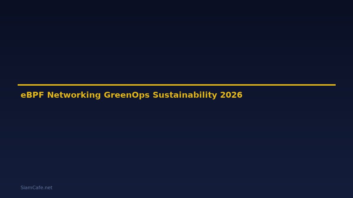 eBPF Networking GreenOps Sustainability — คู่มือฉบับสมบูรณ์ 2026