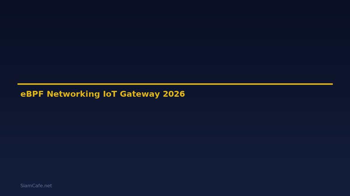 eBPF Networking IoT Gateway — คู่มือฉบับสมบูรณ์ 2026