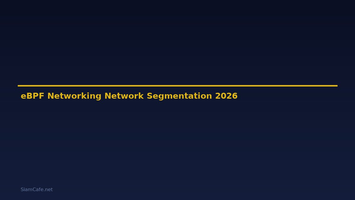 eBPF Networking Network Segmentation — คู่มือฉบับสมบูรณ์ 2026