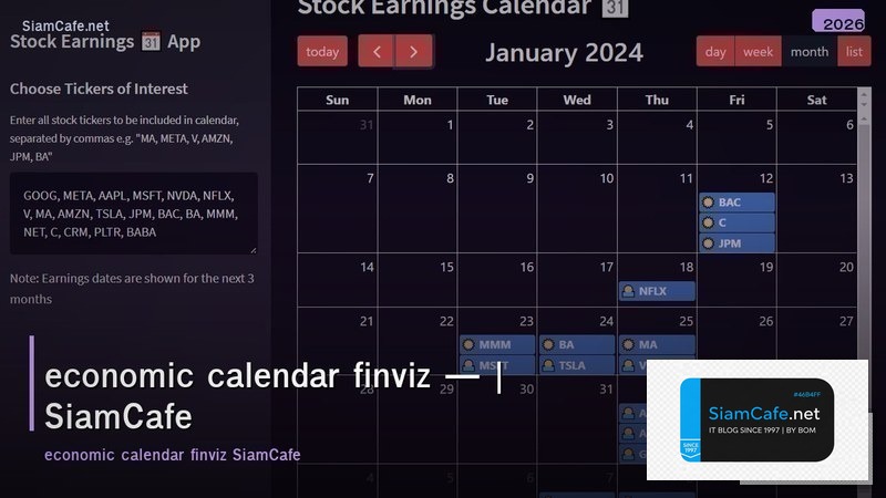 economic calendar finviz