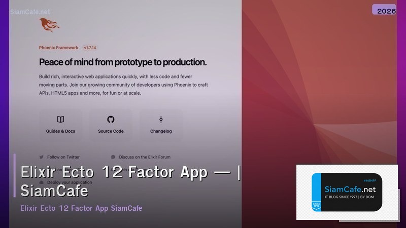 elixir ecto 12 factor app