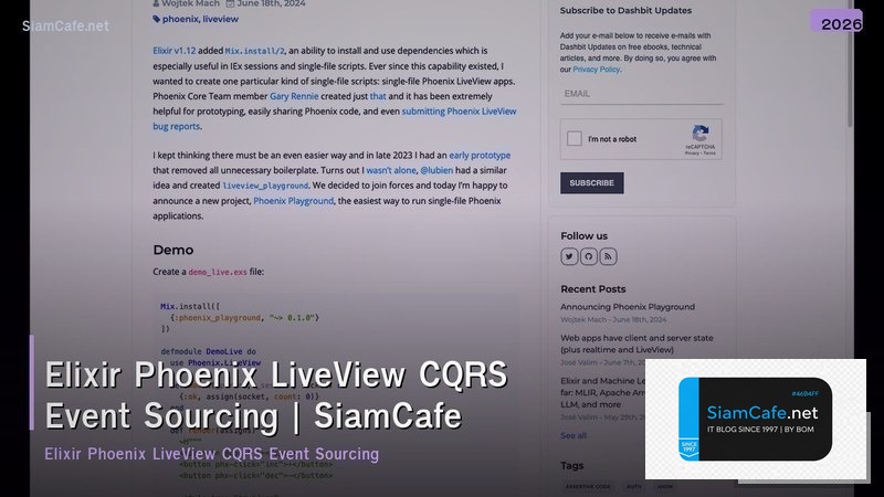 elixir phoenix liveview cqrs event sourcing