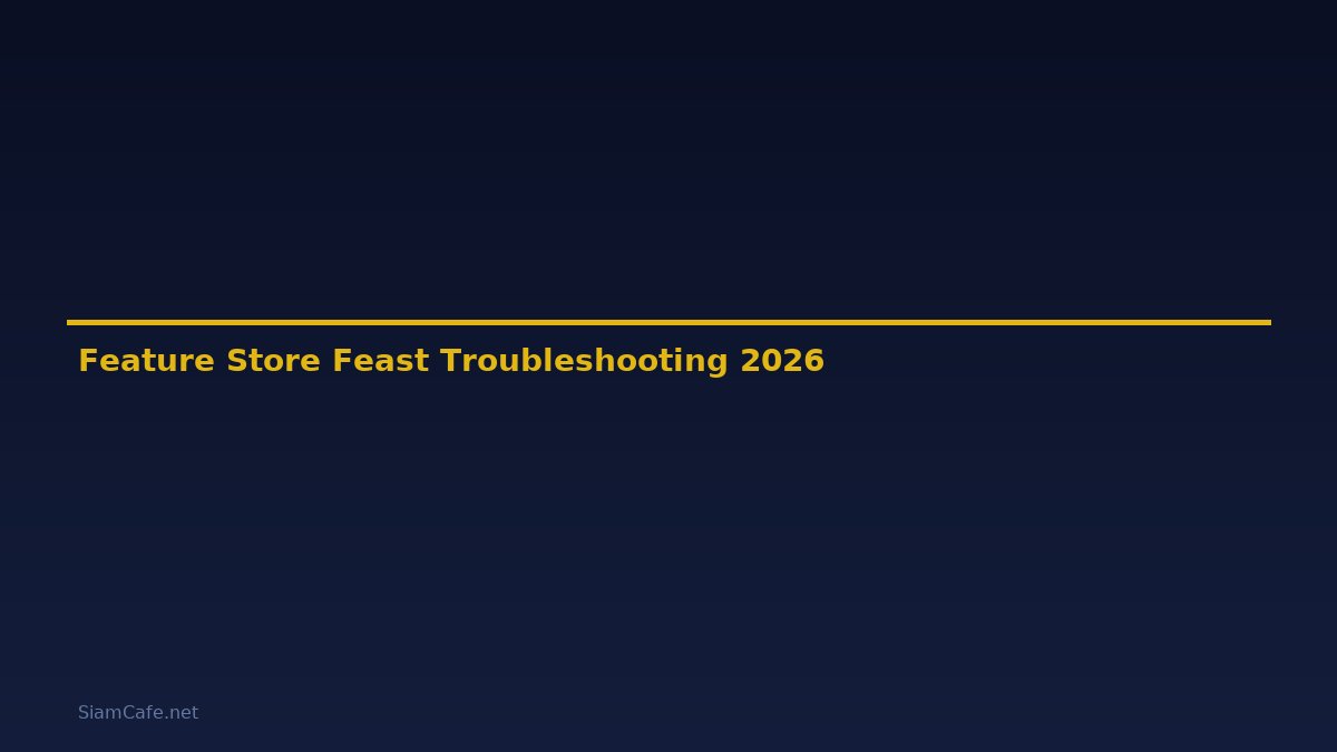 Feature Store Feast Troubleshooting แก้ปัญหา — คู่มือฉบับสมบูรณ์ 2026