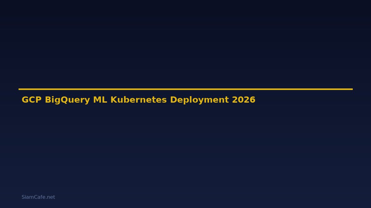 GCP BigQuery ML Kubernetes Deployment — คู่มือฉบับสมบูรณ์ 2026