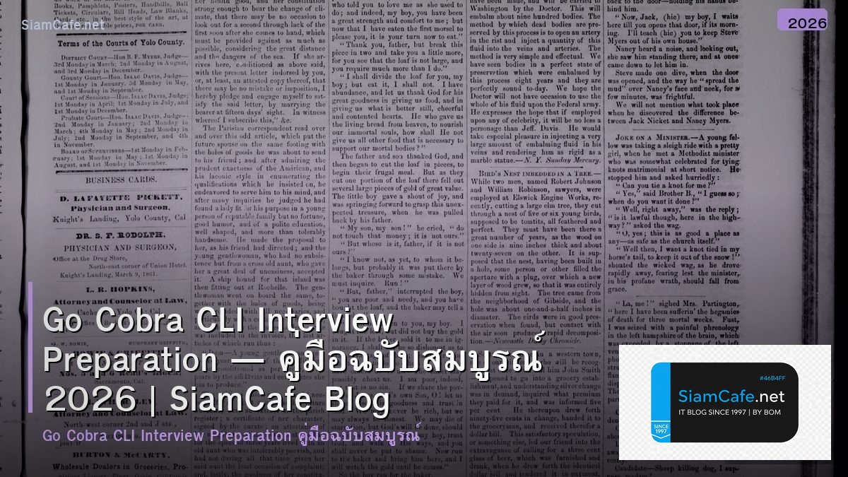 go cobra cli interview preparation