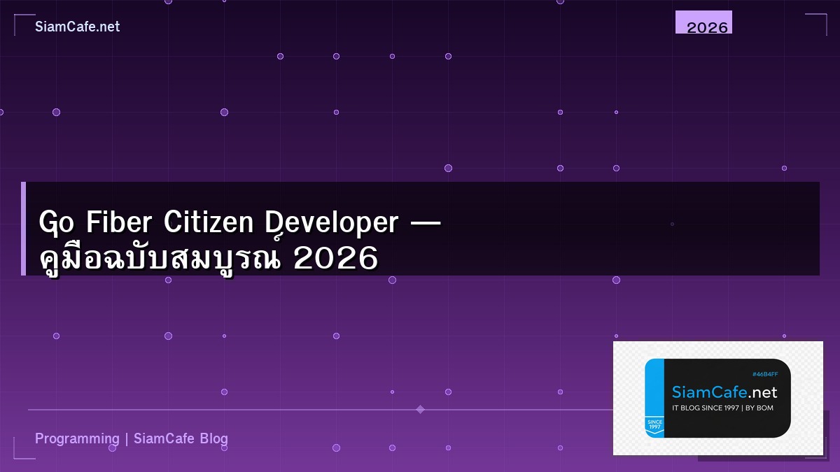 go fiber citizen developer