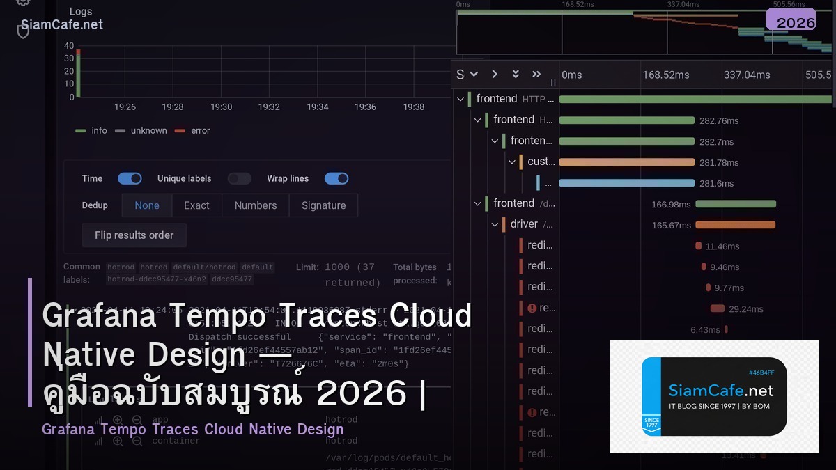 grafana tempo traces cloud native design