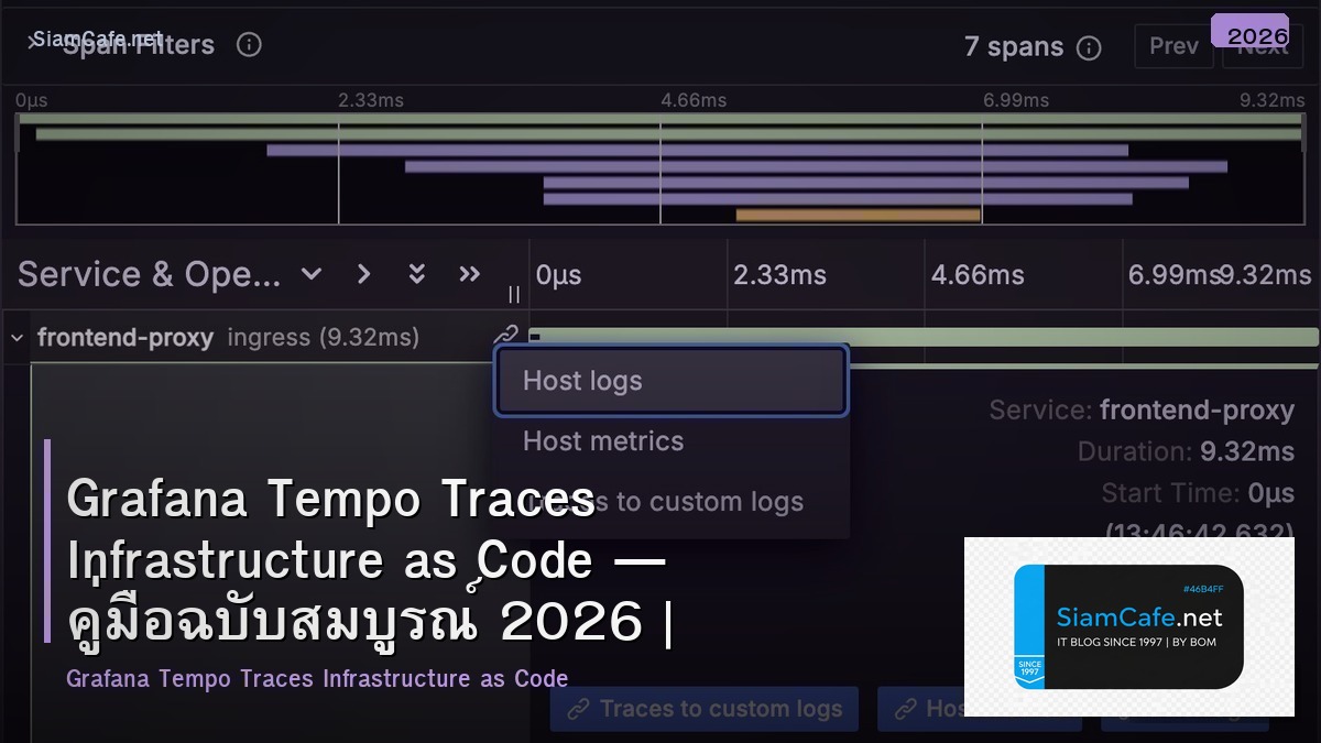 grafana tempo traces infrastructure as code