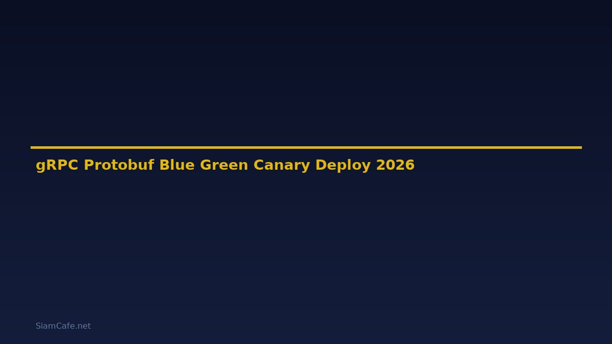 gRPC Protobuf Blue Green Canary Deploy — คู่มือฉบับสมบูรณ์ 2026