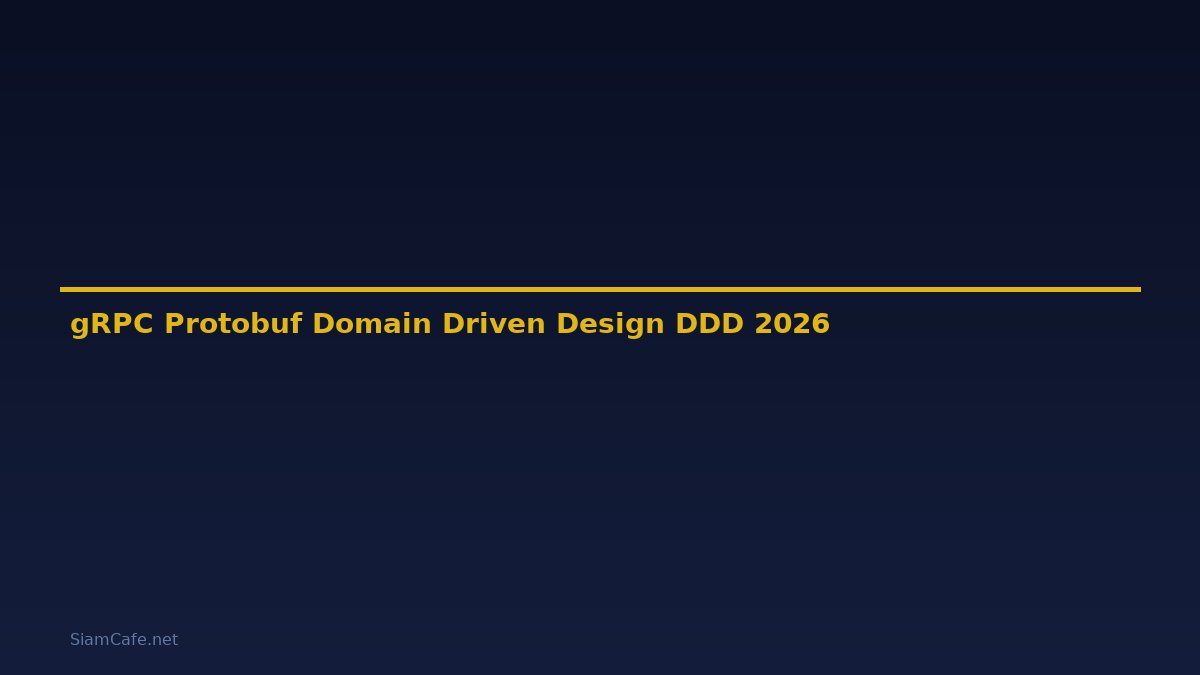 gRPC Protobuf Domain Driven Design DDD — คู่มือฉบับสมบูรณ์ 2026