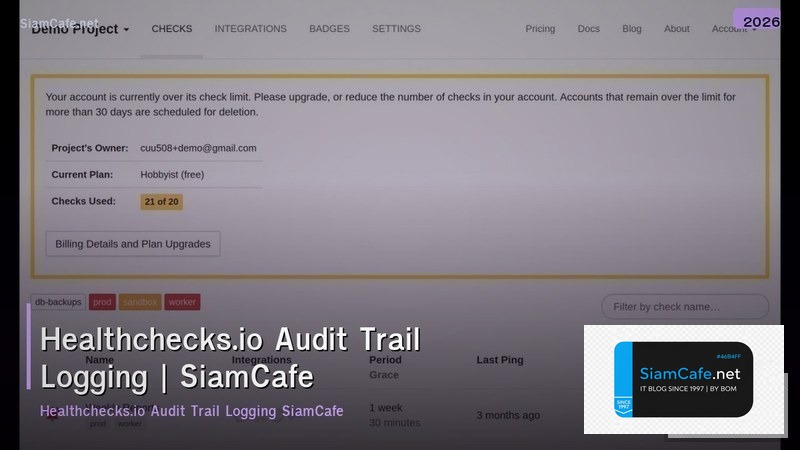 healthchecksio audit trail logging